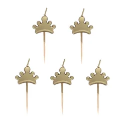 Cerf Dellier 5 bougies à piquer couronnes dorées