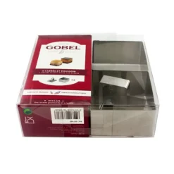 Outlet Cerf Dellier 4 carrés à pâtisserie + poussoir H 4 cm