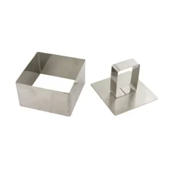 Outlet Cerf Dellier 4 carrés à pâtisserie + poussoir H 4 cm