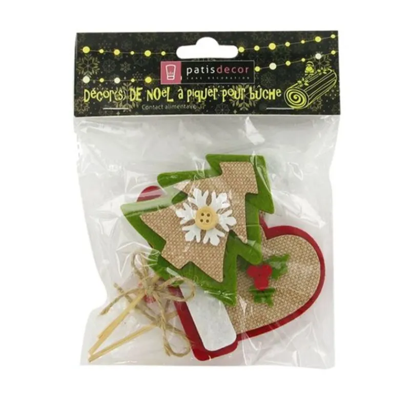 Discount Cerf Dellier 3 décors de Noël assortis en feutrine thème 3