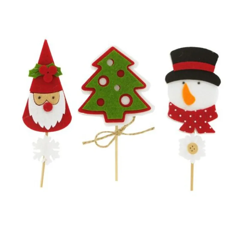 Clearance Cerf Dellier 3 décors de Noël assortis en feutrine thème 1