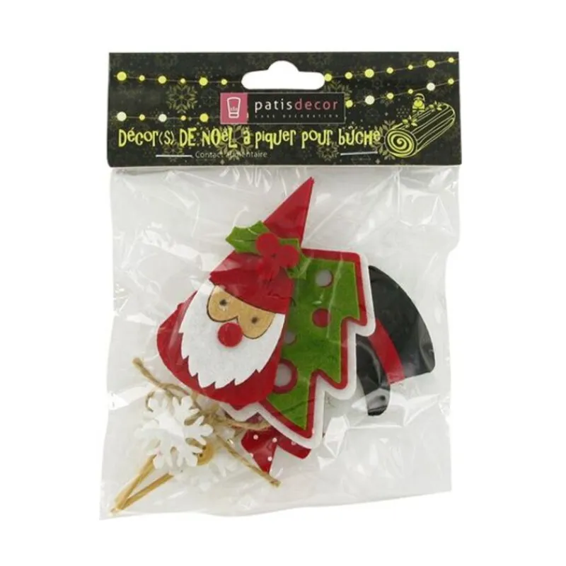 Clearance Cerf Dellier 3 décors de Noël assortis en feutrine thème 1