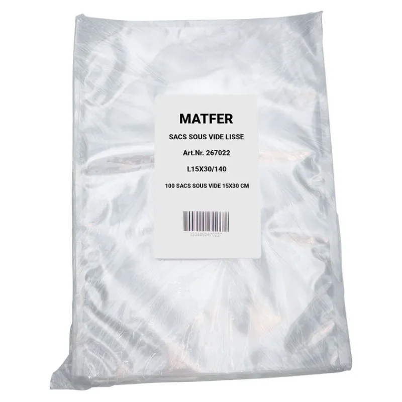 Cerf Dellier 100 sacs sous vide lisse 140 microns 30 x 40 cm