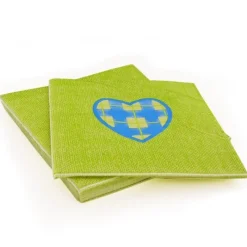 Discount Cerf Dellier 20 Serviettes en papier anis coeur bleu Patisdecor