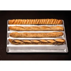 Best Cerf Dellier Alu-Gaufer plaques à pain 790 x 580 5 baguettes