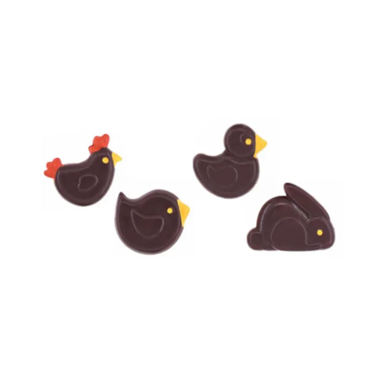 Online Cerf Dellier Animaux de Pâques assortis en chocolat noir (x48)