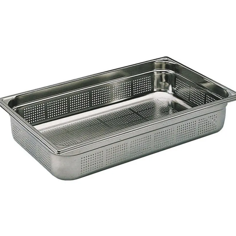 Clearance Cerf Dellier Bac gastronorme perforé inox - sans anse - GN 1/1 profondeur 6,5 cm