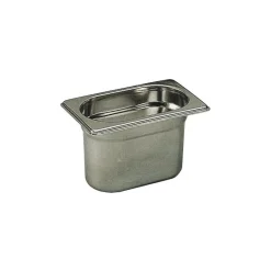 Hot Cerf Dellier Bac gastronorme plein inox - sans anse - GN 1/9 profondeur 6,5 cm