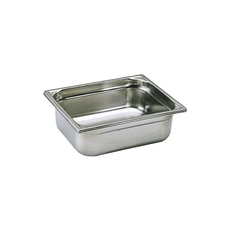 Cerf Dellier Bac gastronorme plein inox - sans anse - GN 1/2 profondeur 10 cm