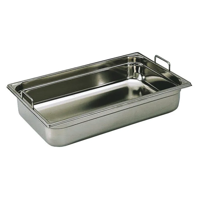 Sale Cerf Dellier Bac gastronorme plein inox - avec anses escamotables - GN 1/1 profondeur 5,5 cm