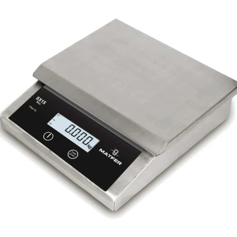 Clearance Cerf Dellier Balance digitale inox SX 15 IP65 jusqu'à 15 Kg/1 g