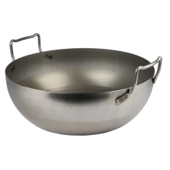 Hot Cerf Dellier Bassine à friture en tôle d'acier noire sans panier 32 cm