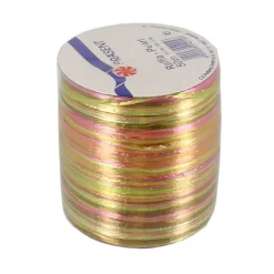 Best Cerf Dellier Bolduc Raphia Pearl anis / fuchsia / or 50 m