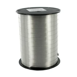 Clearance Cerf Dellier Bolduc satiné argent 7mm (500 m)