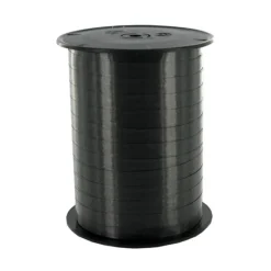Clearance Cerf Dellier Bolduc satiné noir 7mm (500 m)