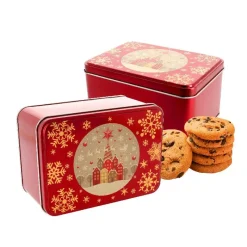 Outlet Cerf Dellier Boîte à biscuits de Noël en métal 20,1 x 13,1 x 9 cm