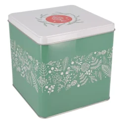 Sale Cerf Dellier Boîte à biscuits de Noël Houx en métal 14,5 cm