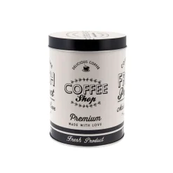 Clearance Cerf Dellier Boîte à café en métal blanche 13.5 cm