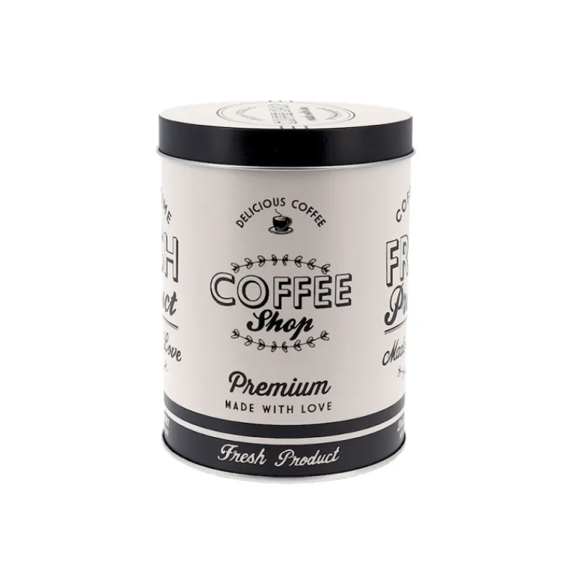 Clearance Cerf Dellier Boîte à café en métal blanche 13.5 cm