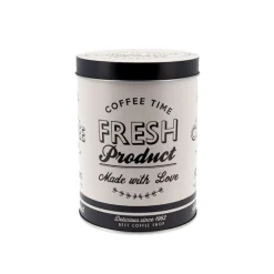 Clearance Cerf Dellier Boîte à café en métal blanche 13.5 cm