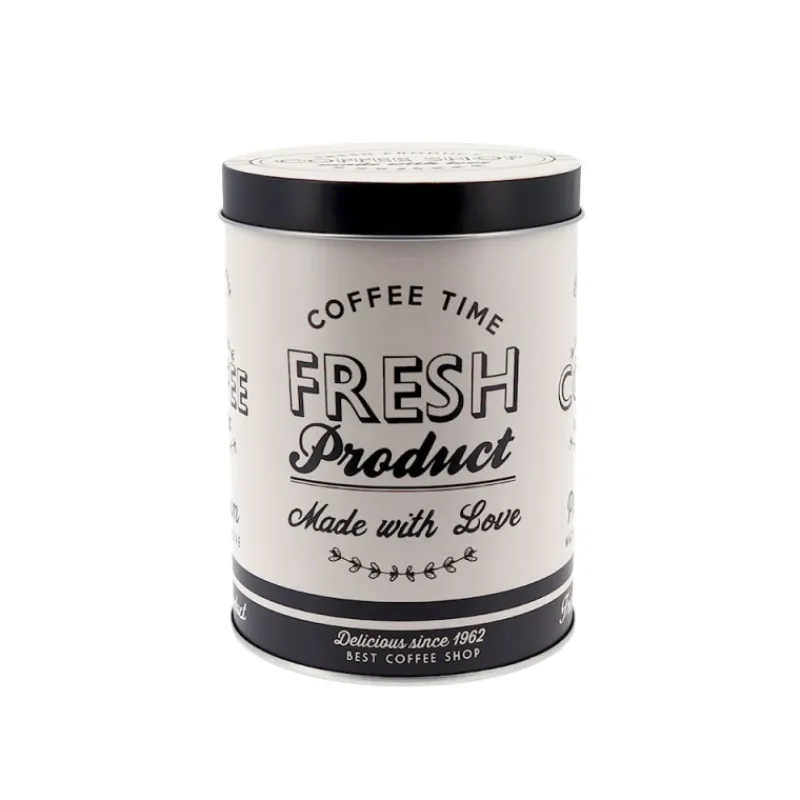 Clearance Cerf Dellier Boîte à café en métal blanche 13.5 cm