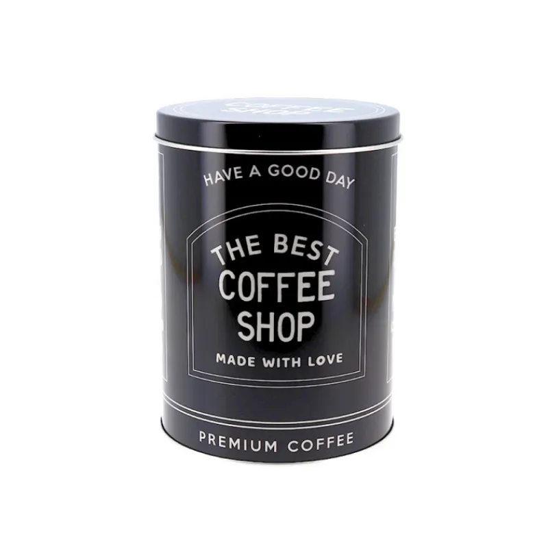 Online Cerf Dellier Boîte à café en métal noire