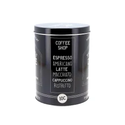 Online Cerf Dellier Boîte à café en métal noire