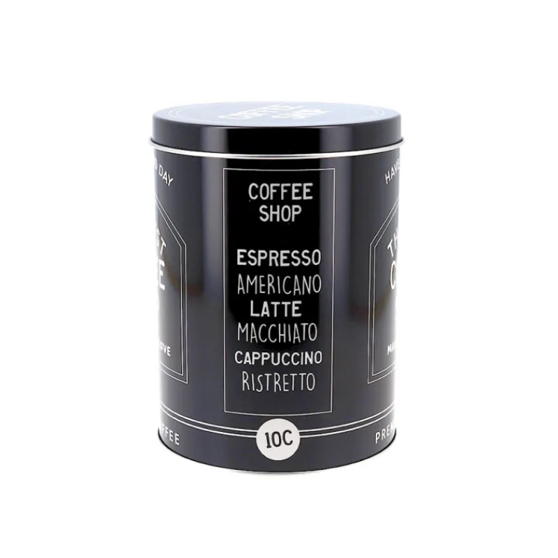 Online Cerf Dellier Boîte à café en métal noire