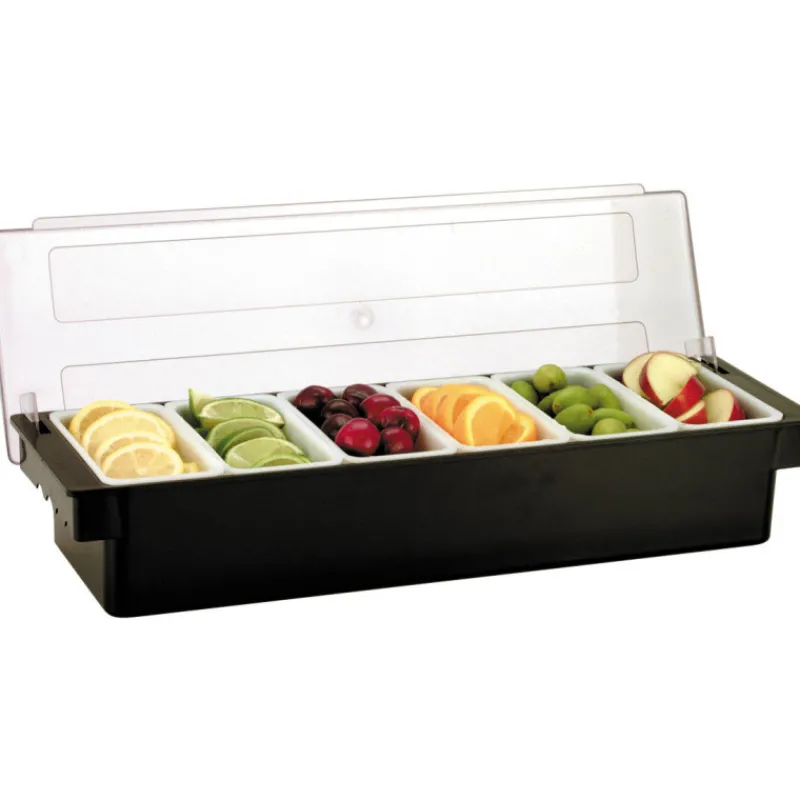 New Cerf Dellier Boîte à condiments 6 compartiments polypropylène 50x9,5 cm