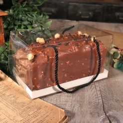 Hot Cerf Dellier Boîte à gâteau transparente à poignées 25x11x11 cm