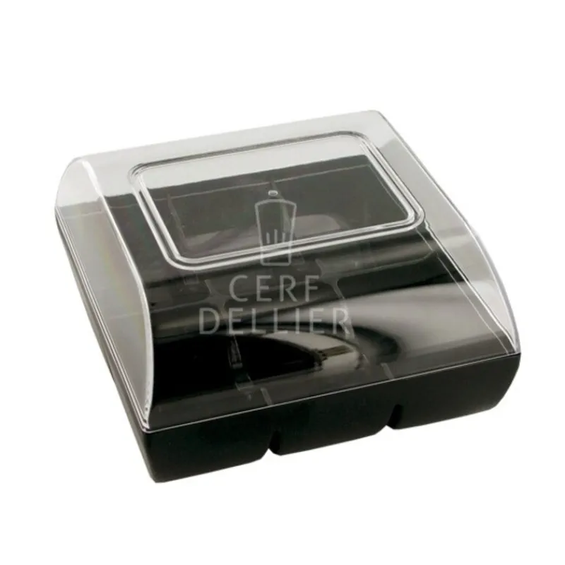 Clearance Cerf Dellier Boîte 6 macarons noire