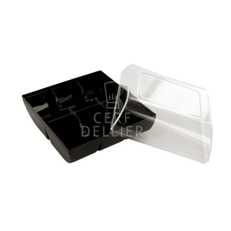 Clearance Cerf Dellier Boîte 6 macarons noire