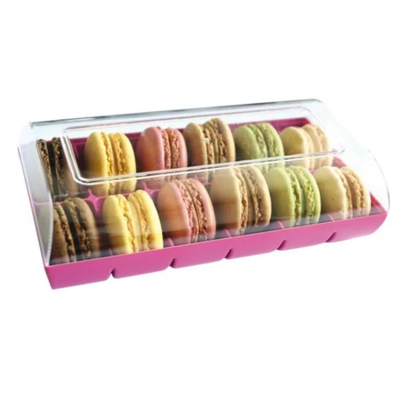 Hot Cerf Dellier Boîte 12 macarons rose fuchsia