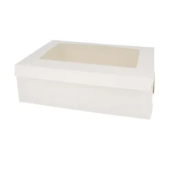 Sale Cerf Dellier Boîte cupcakes blanche rectangulaire 32,5 x 25 x 9 cm