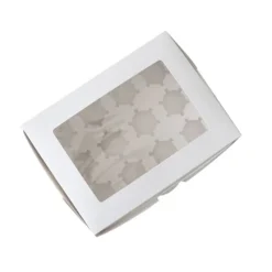 Sale Cerf Dellier Boîte cupcakes blanche rectangulaire 32,5 x 25 x 9 cm