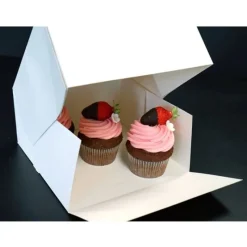 Online Cerf Dellier Boîte pâtissière blanche carrée 20 x 20 x 10 cm