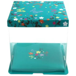 Hot Cerf Dellier Boîte pâtissière vitrine Papillons 36 x 36 x 28 cm