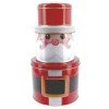 New Cerf Dellier Boîtes à biscuits de Noël Set de 3 à empiler Père Noël