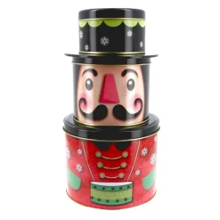 Cerf Dellier Boîtes à biscuits de Noël Set de 3 à empiler casse-noisette