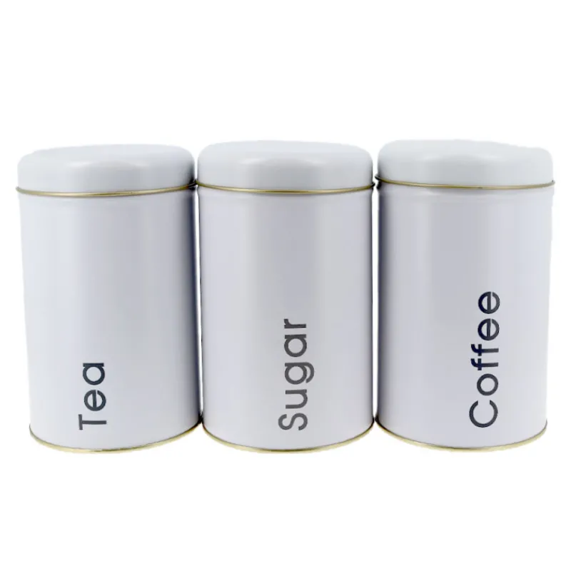 Cerf Dellier Boîtes métalliques blanches - Lot de  3