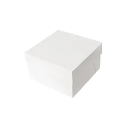 Online Cerf Dellier Boîtes pâtissières blanches 20x20 cm Hauteur 20 cm (x 10)