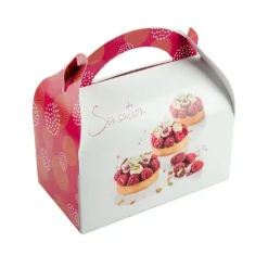 Online Cerf Dellier Boîtes pâtissières carrées à poignée Pauline 10 x 10 cm Hauteur 5,5 cm (x 50)