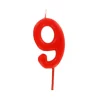 Discount Cerf Dellier Bougie anniversaire chiffre 9 Rouge