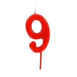 Discount Cerf Dellier Bougie anniversaire chiffre 9 Rouge