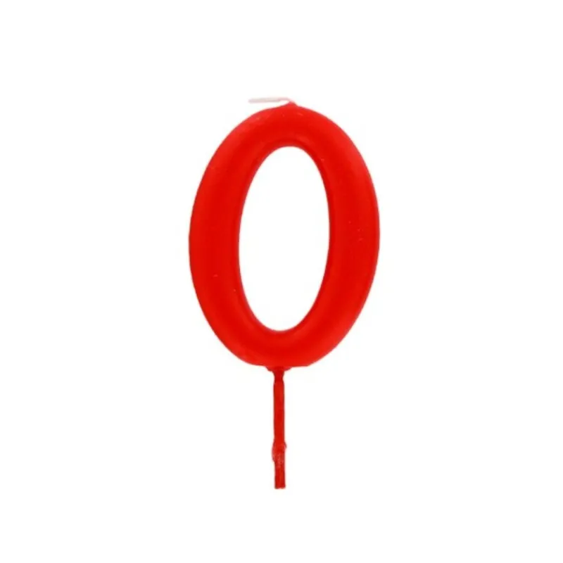 Sale Cerf Dellier Bougie anniversaire chiffre 0 rouge