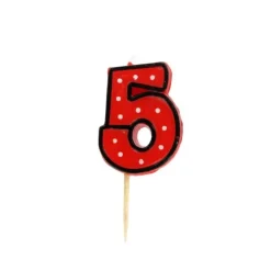 Cerf Dellier Bougie anniversaire chiffre Fête 5