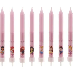 Hot Cerf Dellier Bougie anniversaire Princesses Disney (x8)