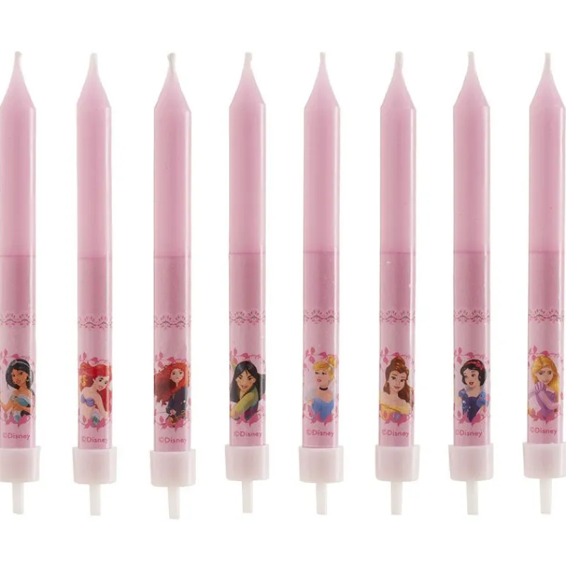 Hot Cerf Dellier Bougie anniversaire Princesses Disney (x8)