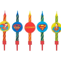 Outlet Cerf Dellier Bougie anniversaire Superman assorties (x10)