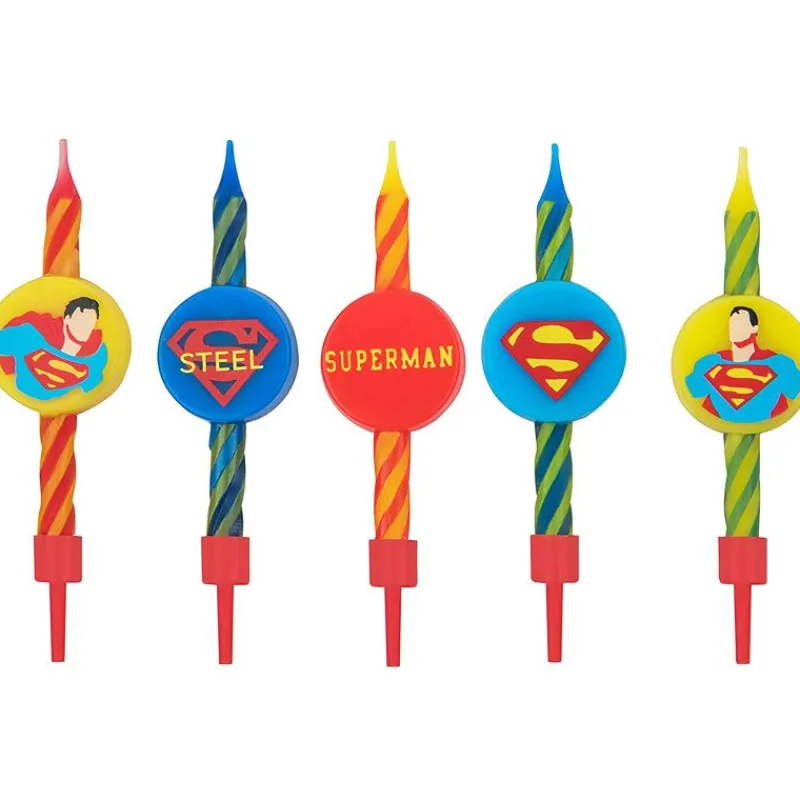 Outlet Cerf Dellier Bougie anniversaire Superman assorties (x10)